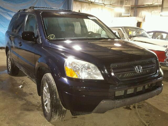 2HKYF18484H528098 - 2004 HONDA PILOT EX BLUE photo 1