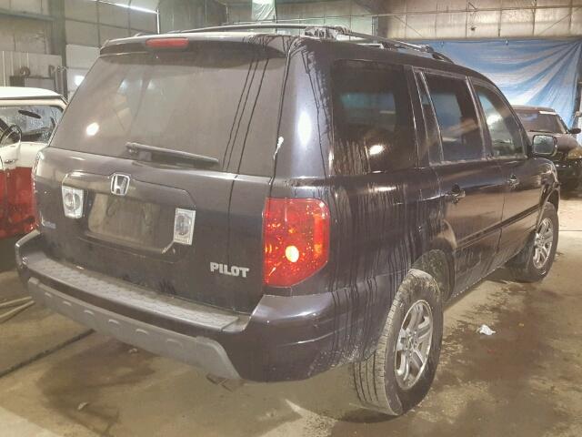 2HKYF18484H528098 - 2004 HONDA PILOT EX BLUE photo 4