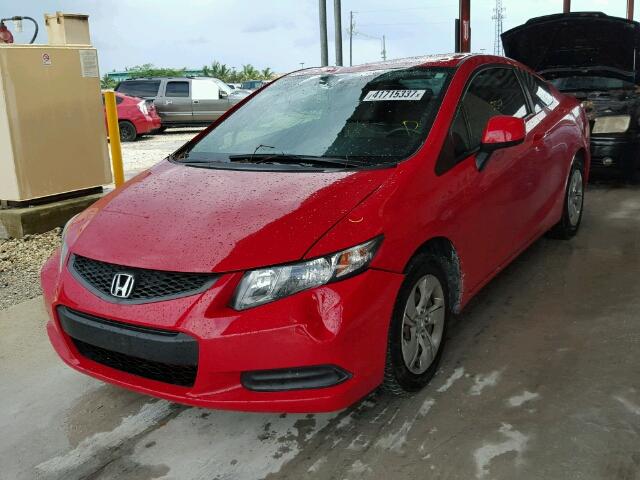 2HGFG3B56DH514180 - 2013 HONDA CIVIC LX RED photo 2