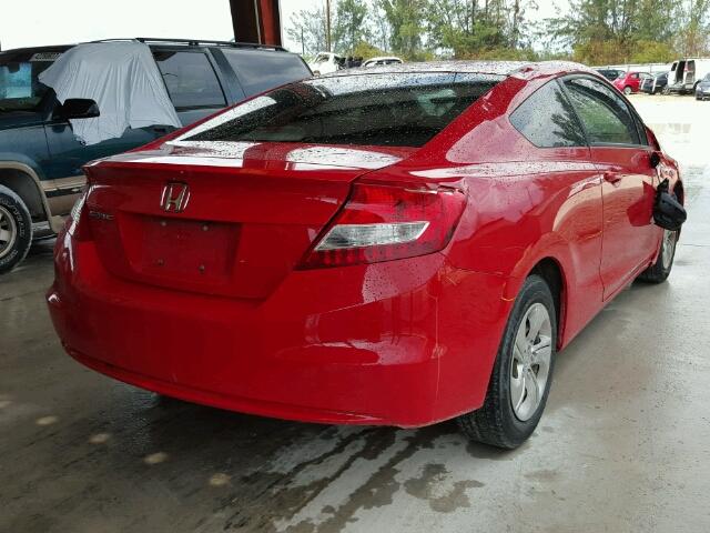 2HGFG3B56DH514180 - 2013 HONDA CIVIC LX RED photo 4