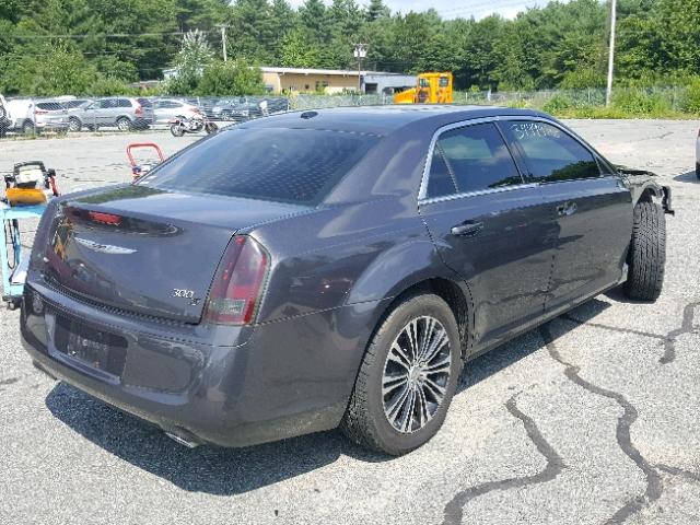 2C3CCAGG3DH602474 - 2013 CHRYSLER 300 V6 GRAY photo 4