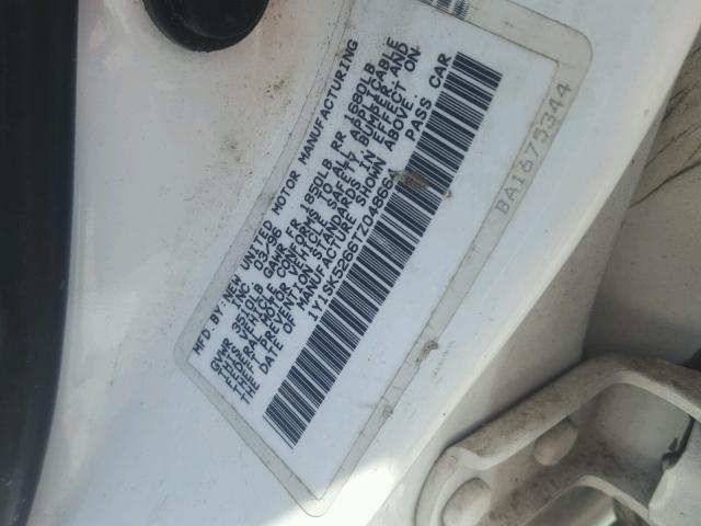 1Y1SK5266TZ048664 - 1996 GEO PRIZM BASE WHITE photo 10