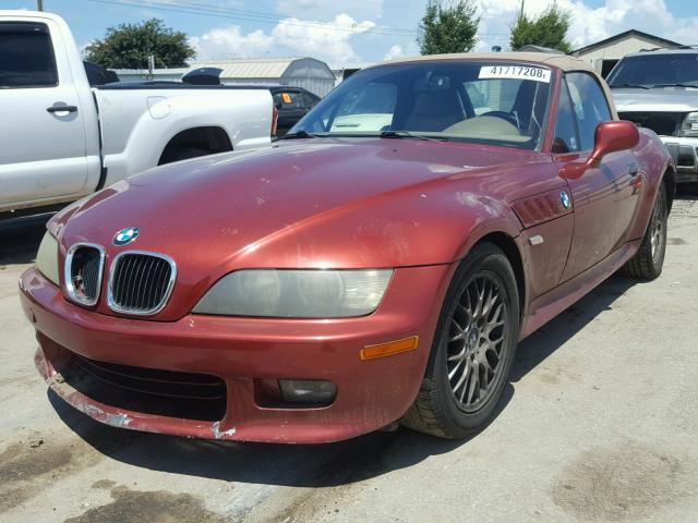 4USCH3348YLF43576 - 2000 BMW Z3 2.8 BURGUNDY photo 2