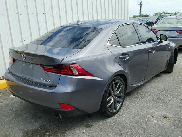 JTHBF1D20F5046348 - 2015 LEXUS IS CHARCOAL photo 4