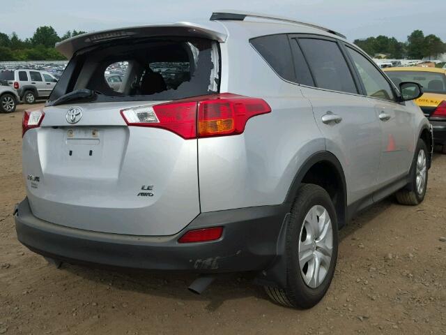 JTMBFREV3FD159757 - 2015 TOYOTA RAV4 LE SILVER photo 4