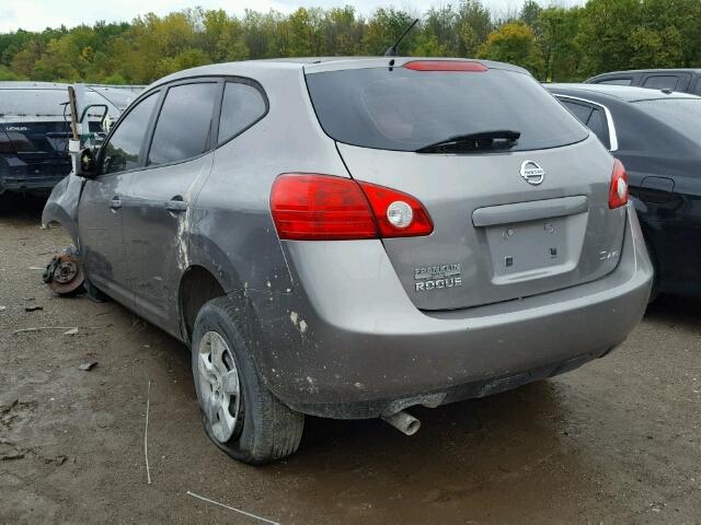 JN8AS58V89W434581 - 2009 NISSAN ROGUE GRAY photo 3