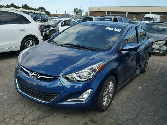 KMHDH4AE6GU569588 - 2016 HYUNDAI ELANTRA SE BLUE photo 2