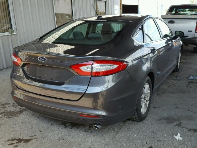 3FA6P0G74GR398080 - 2016 FORD FUSION S GRAY photo 4