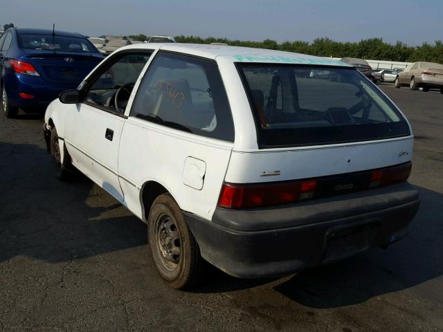 2C1MS2466R6752387 - 1994 GEO METRO XFI WHITE photo 3