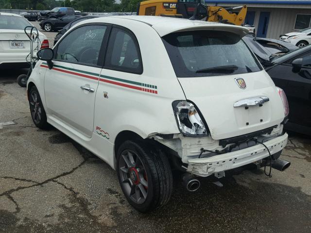 3C3CFFFH8DT745832 - 2013 FIAT 500 ABARTH WHITE photo 3