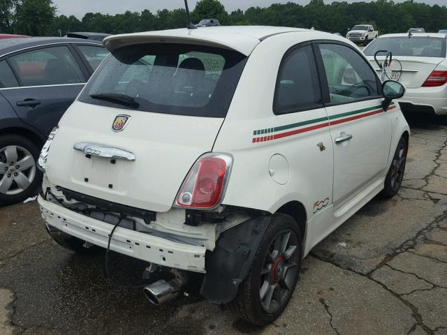 3C3CFFFH8DT745832 - 2013 FIAT 500 ABARTH WHITE photo 4