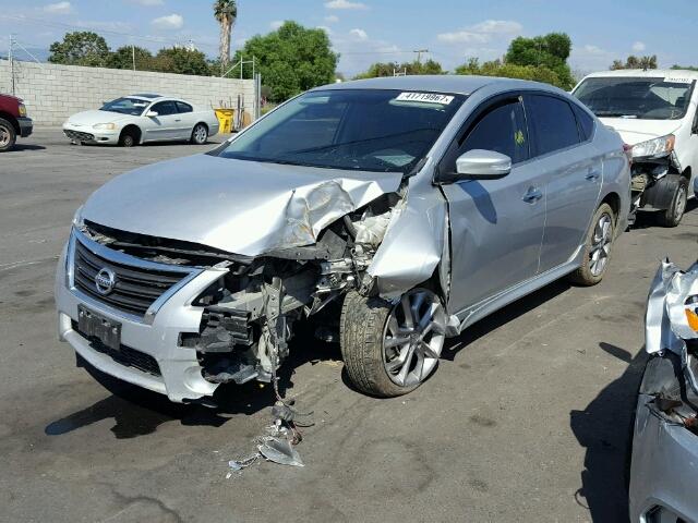 3N1AB7AP7FY329945 - 2015 NISSAN SENTRA S GRAY photo 2