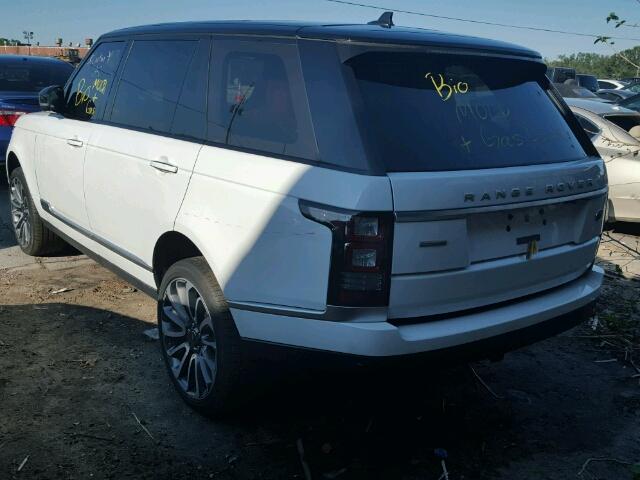 SALGV3EF7GA263369 - 2016 LAND ROVER RANGE ROVE WHITE photo 3