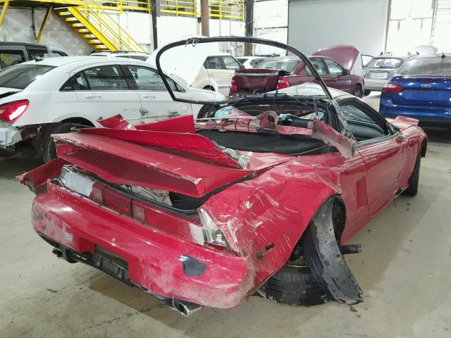 JH4NA1150MT001655 - 1991 ACURA NSX RED photo 4