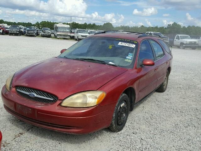 1FAFP58U8YA116715 - 2000 FORD TAURUS SE RED photo 2