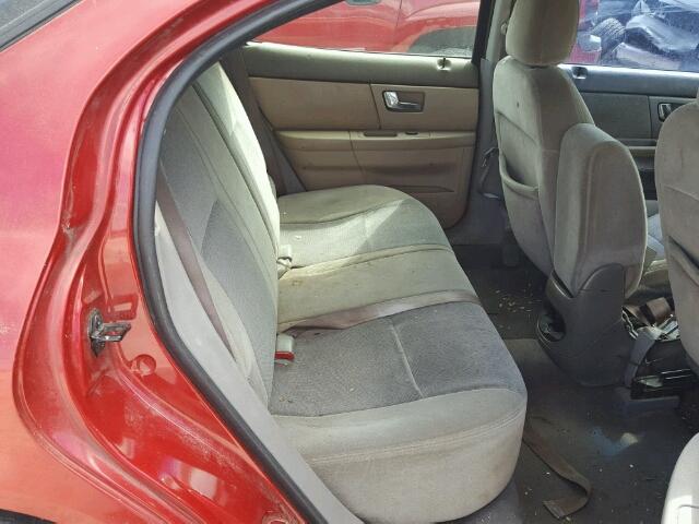 1FAFP58U8YA116715 - 2000 FORD TAURUS SE RED photo 6