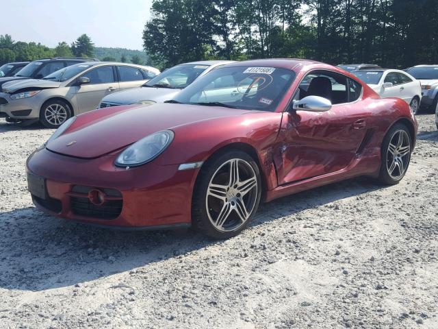 WP0AA29838U761468 - 2008 PORSCHE CAYMAN S BURGUNDY photo 2