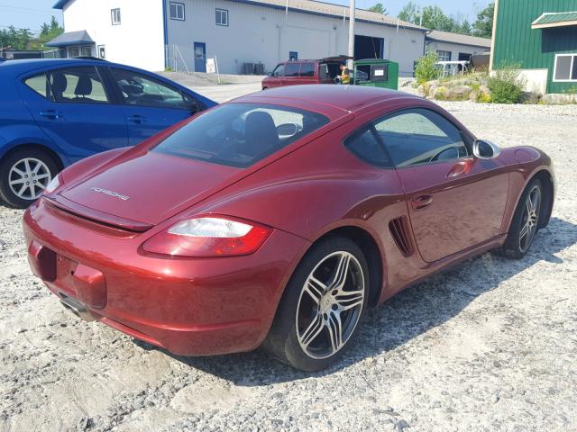 WP0AA29838U761468 - 2008 PORSCHE CAYMAN S BURGUNDY photo 4