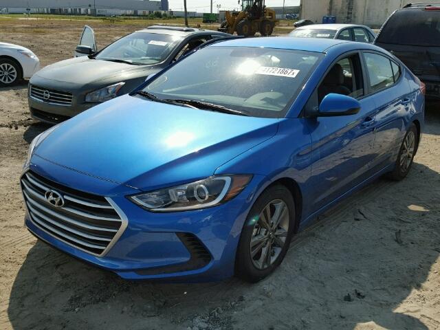 5NPD84LF7HH009102 - 2017 HYUNDAI ELANTRA BLUE photo 2