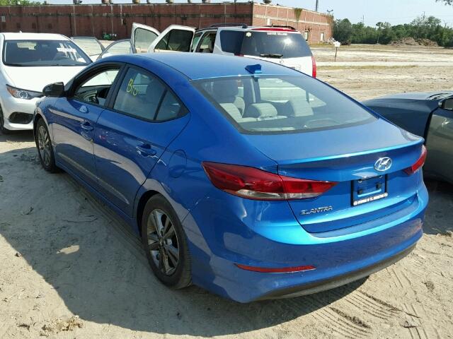 5NPD84LF7HH009102 - 2017 HYUNDAI ELANTRA BLUE photo 3