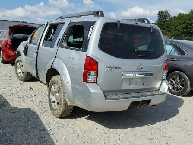 5N1AR18B48C620801 - 2008 NISSAN PATHFINDER SILVER photo 3