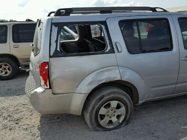 5N1AR18B48C620801 - 2008 NISSAN PATHFINDER SILVER photo 9