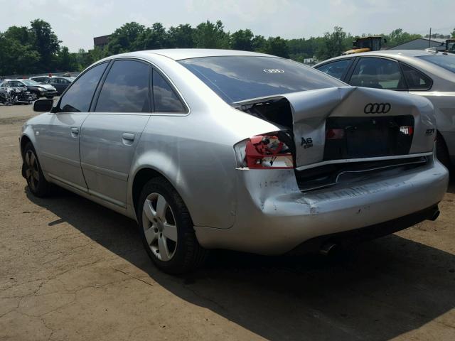 WAULD64B82N080280 - 2002 AUDI A6 2.7T QU SILVER photo 3