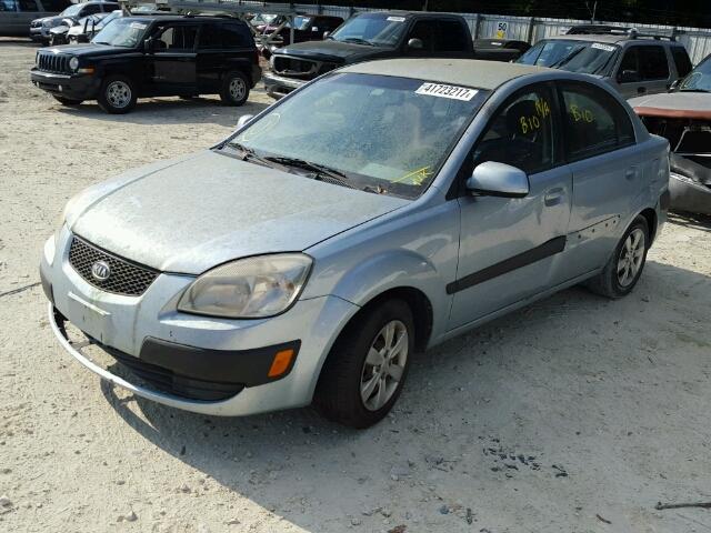 KNADE223696478498 - 2009 KIA RIO BASE BLUE photo 2