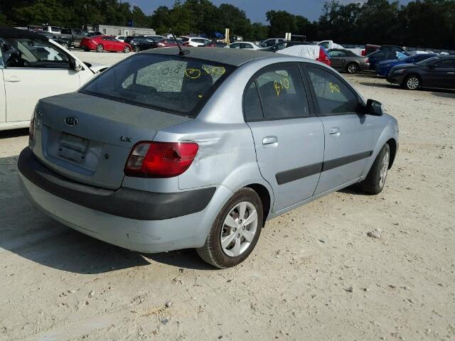 KNADE223696478498 - 2009 KIA RIO BASE BLUE photo 4