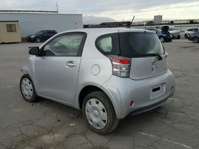 JTNJJXB02EJ030198 - 2014 TOYOTA SCION IQ SILVER photo 3