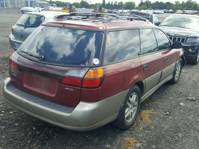 4S3BH675246643345 - 2004 SUBARU LEGACY OUT RED photo 4