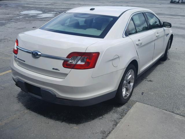 1FAHP2EW0BG173475 - 2011 FORD TAURUS SEL WHITE photo 4