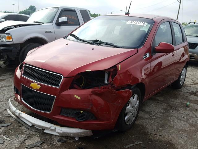 KL1TD6DE8AB118532 - 2010 CHEVROLET AVEO LS MAROON photo 2