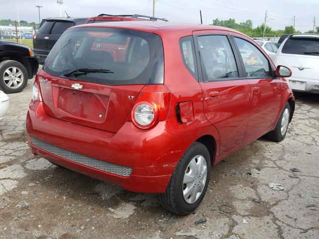KL1TD6DE8AB118532 - 2010 CHEVROLET AVEO LS MAROON photo 4