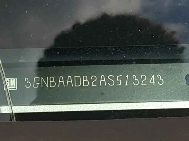 3GNBAADB2AS513243 - 2010 CHEVROLET HHR LS SILVER photo 10