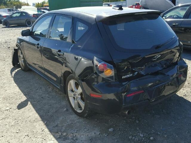 JM1BK343271602198 - 2007 MAZDA 3 HATCHBAC BLACK photo 3