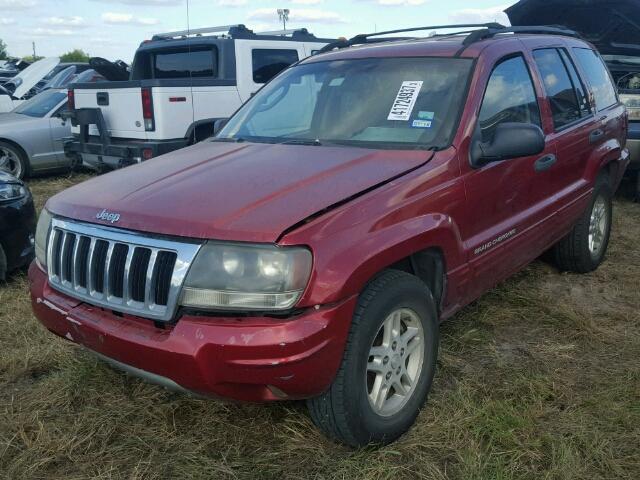 1J4GX48S94C340527 - 2004 JEEP GRAND CHER RED photo 2