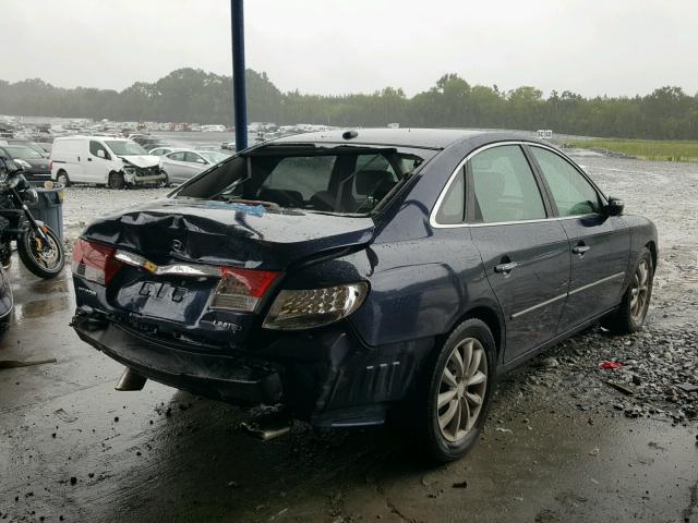 KMHFC46F07A243117 - 2007 HYUNDAI AZERA SE BLUE photo 4