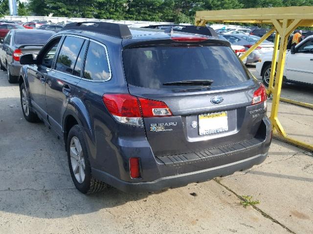 4S4BRDKC0D2256528 - 2013 SUBARU OUTBACK 3. CHARCOAL photo 3