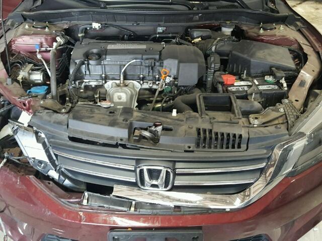 1HGCR2F31DA082001 - 2013 HONDA ACCORD LX BURGUNDY photo 7