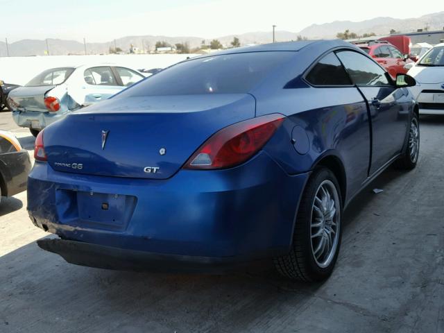 1G2ZH18NX74203071 - 2007 PONTIAC G6 GT BLUE photo 4