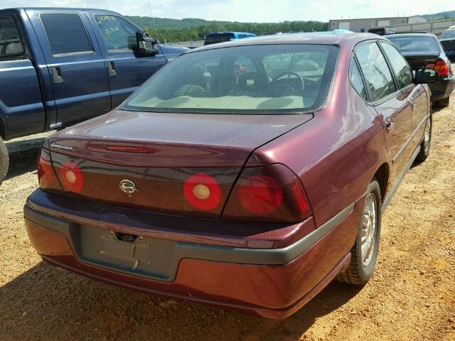 2G1WF55K7Y9381887 - 2000 CHEVROLET IMPALA MAROON photo 4