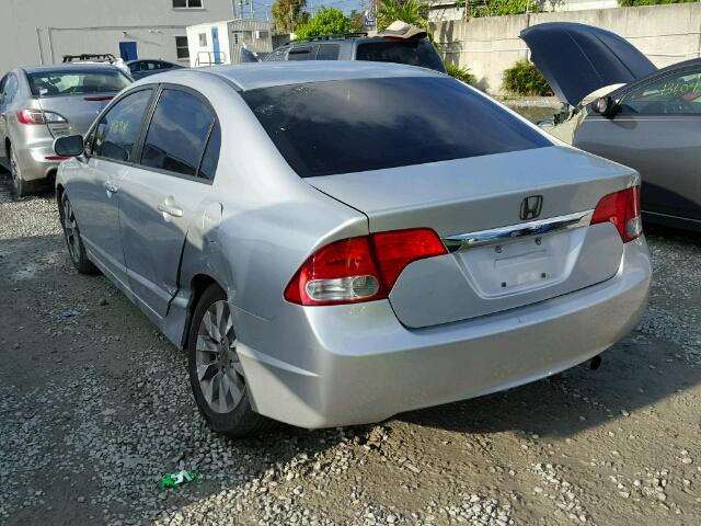 2HGFA1F90AH523133 - 2010 HONDA CIVIC GRAY photo 3