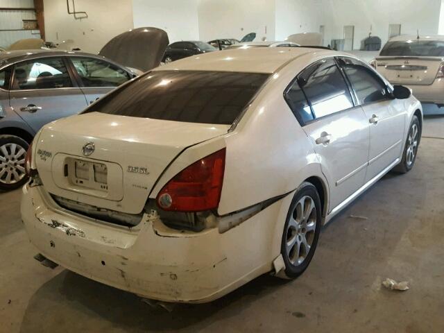 1N4BA41E87C864302 - 2007 NISSAN MAXIMA SE WHITE photo 4