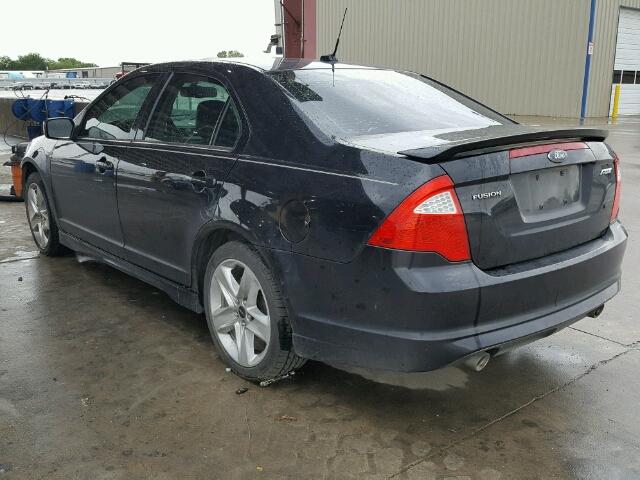 3FAHP0KC5AR209277 - 2010 FORD FUSION SPO BLACK photo 3