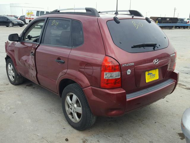 KM8JM12B85U076557 - 2005 HYUNDAI TUCSON GL RED photo 3