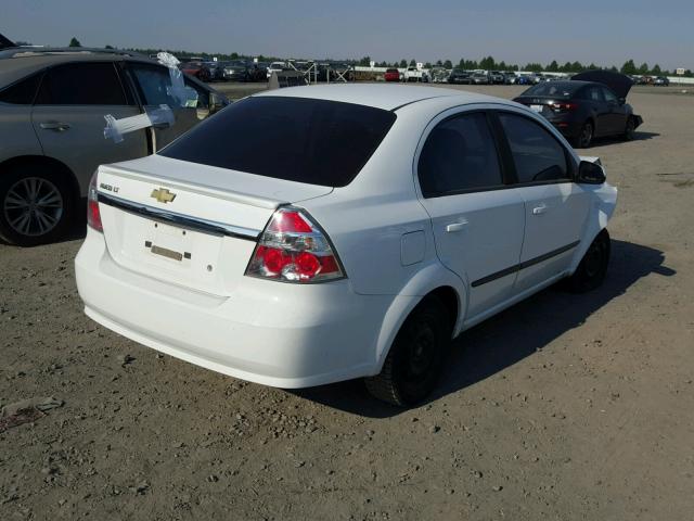 KL1TD5DE7BB251696 - 2011 CHEVROLET AVEO LS WHITE photo 4
