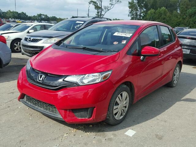 3HGGK5H55FM758137 - 2015 HONDA FIT LX RED photo 2