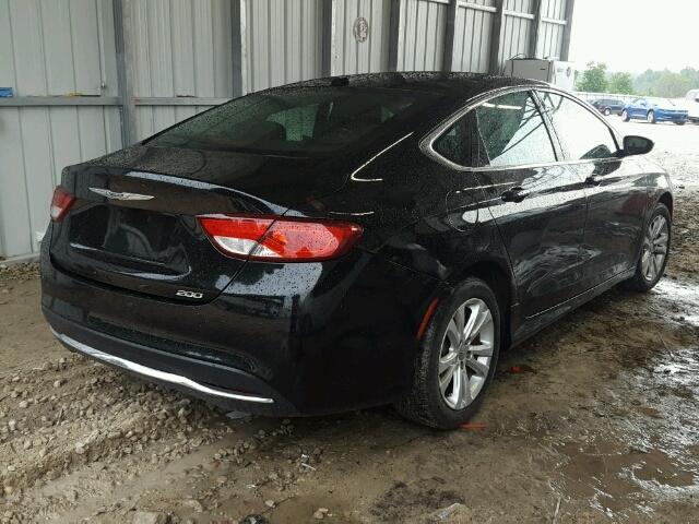 1C3CCCAB1FN675412 - 2015 CHRYSLER 200 LIMITE BLACK photo 4