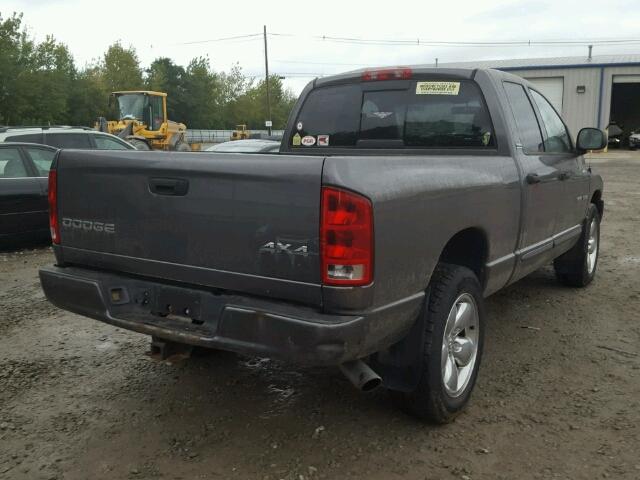 1D3HU18N32J149536 - 2002 DODGE RAM 1500 GRAY photo 4